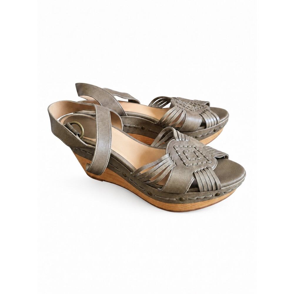 Vintage Frye Leather Wedge Sandals | Women’s Size 7.5 | Boho Artisan Platform